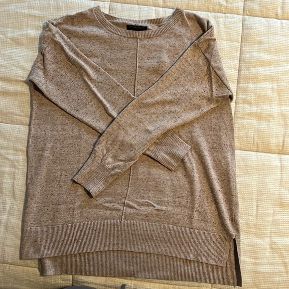 BR Factory Heathered Brown Lightweight Sweater size L - Picture 1 of 3